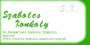 szabolcs konkoly business card